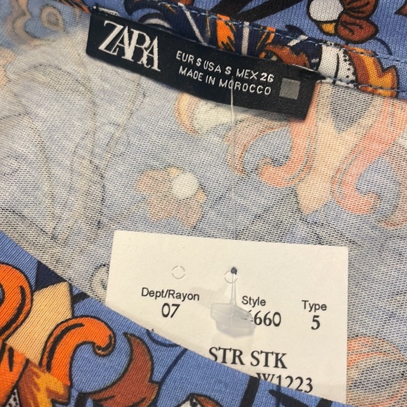 NWT ZARA FLORAL PEPLUM TOP - Picture 5 of 6